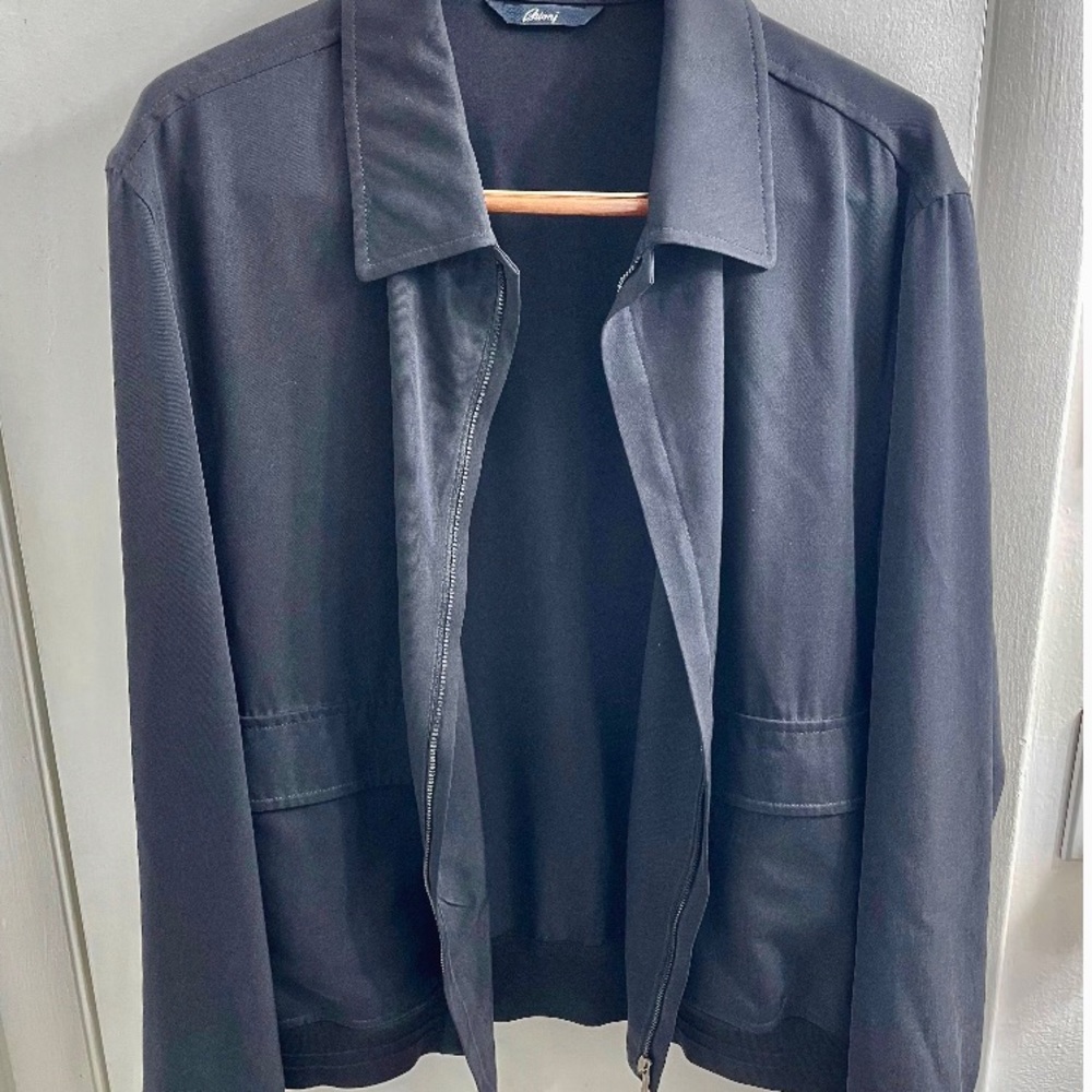Brioni man coats & jackets , black , M size , %100 silk